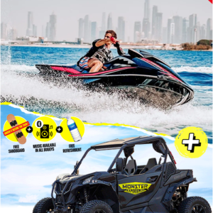 Maverick sport 1000cc 2-seater and Jet Ski Ride - Best Desert Deal & Water Sport in Dubai