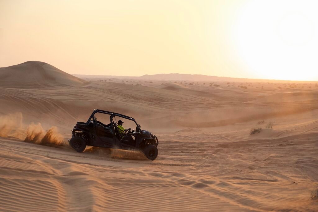 Dune buggy driving on the dunes