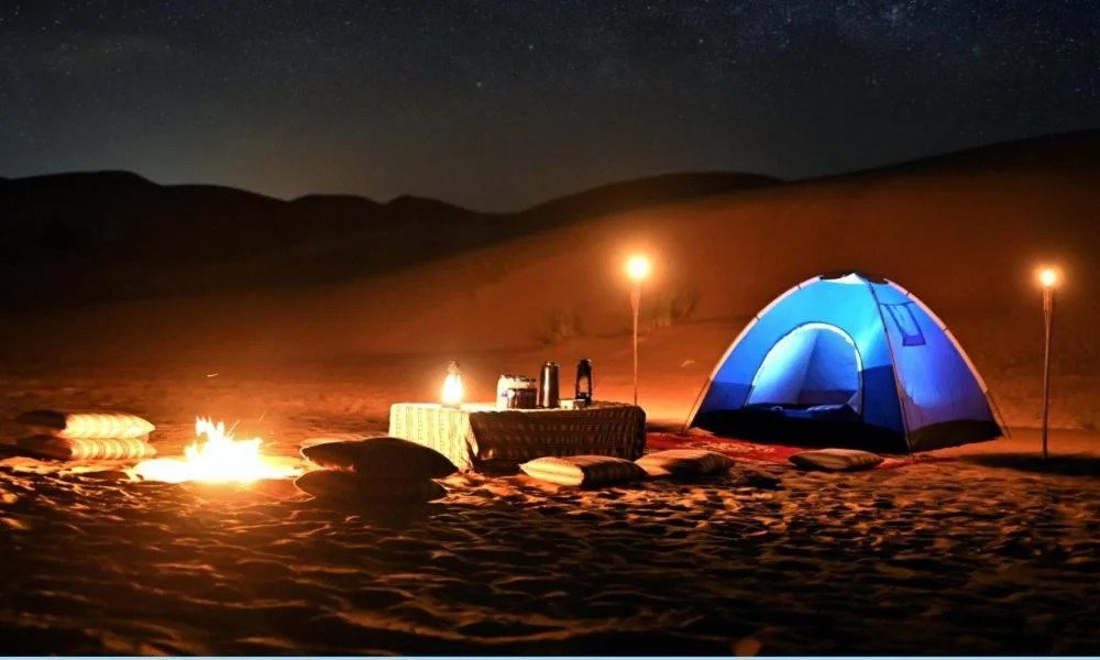 Night Camping in Desert