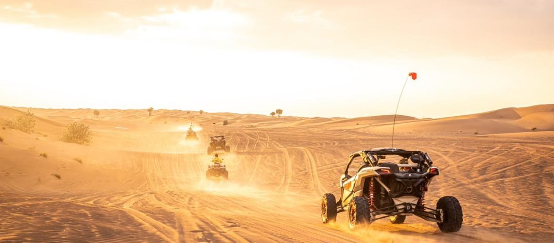 Monster Experience Dune Bashing buggy driving in speed in the desert