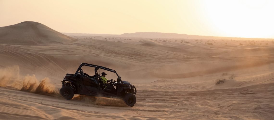 Dune buggy driving on the dunes